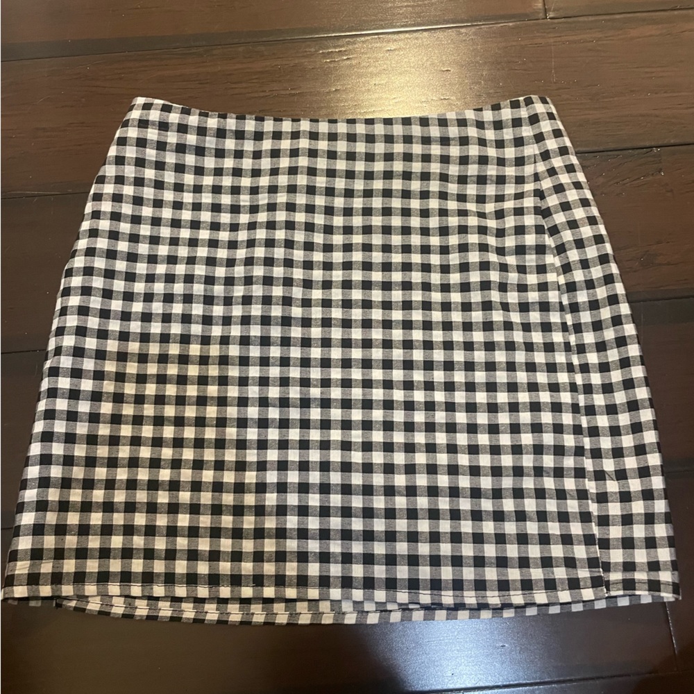 shein plaid skirt